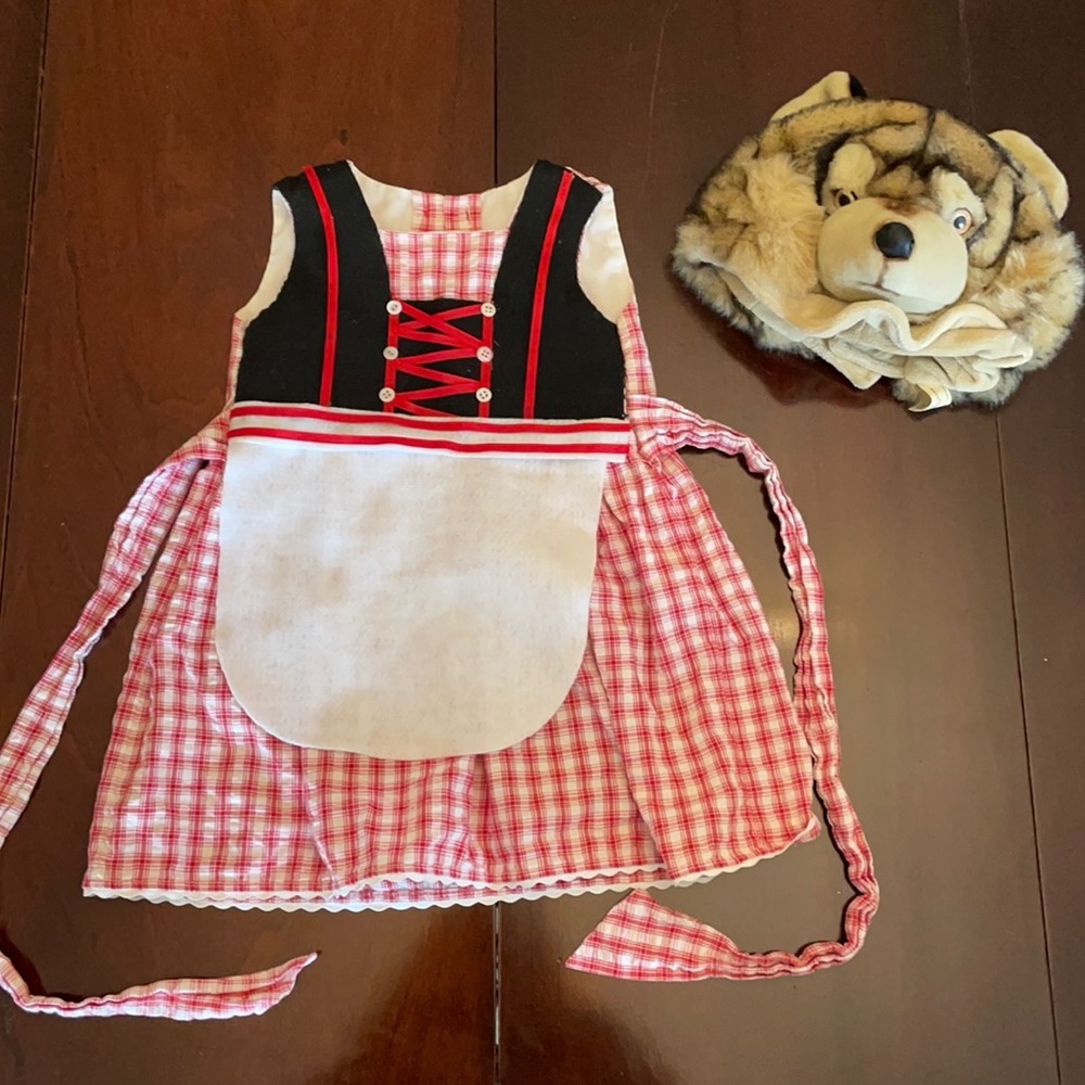 Little Red Riding Hood Toddler Costume. Custom Made! Includes Big Bad Wolf Hat!
